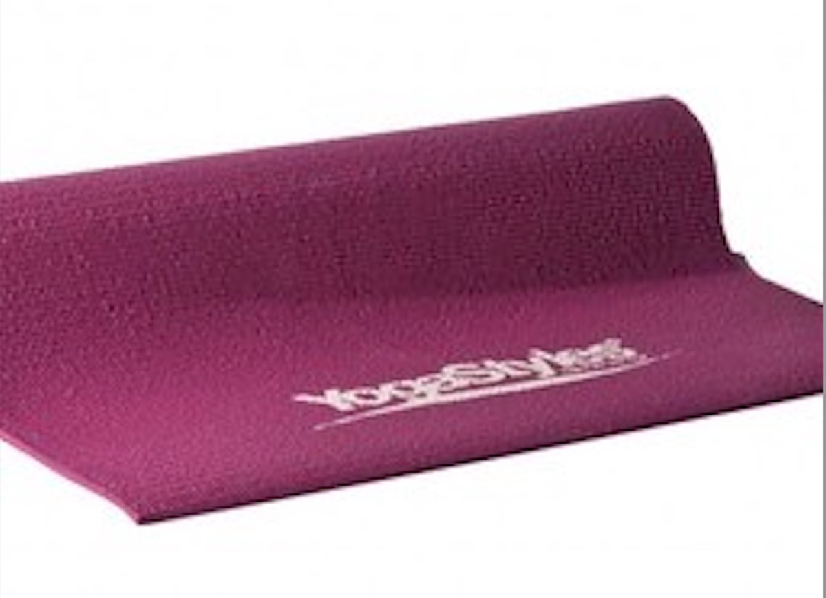 YogaStyles All-round yogamat 6mm (183x61cm, paars)