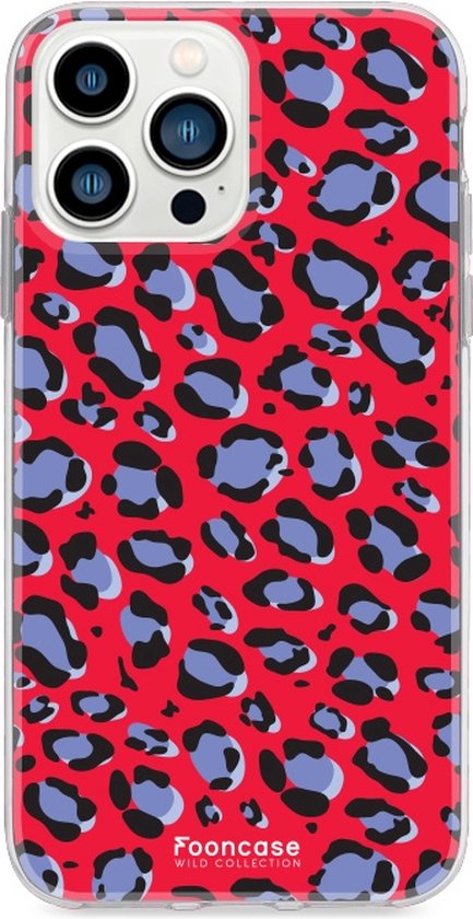 Coque iPhone 13 Pro Coque Souple en TPU - Coque Arrière - Léopard / Imprimé Léopard / Rouge