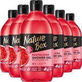 Nature Box Pomegranate Shower Gel 6x 385 ml - Grootverpakking