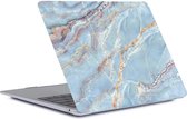 MacBook Air Cover - 13 Inch Hard Case - Hardcover Shock Proof Hardcase Hoes Macbook Air 2018 (A1932) Cover - Marble Blue