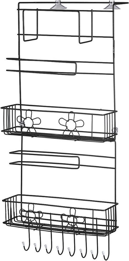 DOESS Keukenrek-Ophangbaar Keukenrek-Kruidenrek-Keukenkast Organiser-Rek Voor Kruidenpotjes-Kruiden Houder-Zeeppomp Rekje-Wandrek-Kruiden Organizer (Zilver, 20 CM