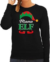Mama elf foute Kersttrui - zwart - dames - Kerstsweaters / Kerst outfit XS