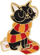 Cute Cat with Glasses Pin