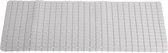 Anti-slip badmat lichtgrijs 69 x 39 cm rechthoekig - Badkuip mat - Grip mat voor in douche of bad