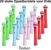 EB-10A Opzetborstels Voor Kids - 20 stuks Vardaan Opzetborstel Voor Elektrische Tandenborstels - Oral-B - Zachte Borstelharen - Junior Elektrische Tandenborstel - Mondhygiëne - 20x