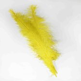 Struisvogelveer 50 cm geel (4+1 GRATIS)