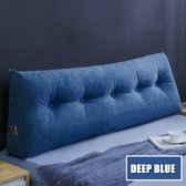 Blauw - 120*50*20cm - Hoofdeinde Kussen - Driehoek Kussen - Grote Bolster Rugleuning - Positioneringssteun - Wedge Bed Daybed Rest Taille Kussen