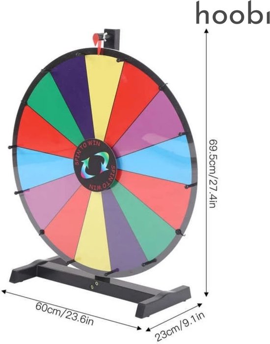 DOITOOL Roue porte-bonheur Tombola Wheel of Fortune - Pour jeux de