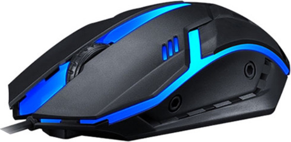 T-WOLF - Ergonomische gaming muis - Optisch - Bedraad - 1200 DPI - Rechtshandig - Zwart