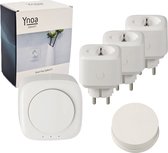 Ynoa smart home - Startpakket - Zigbee gateway + 3 x slimme stekker + 1-knops afstandsbediening