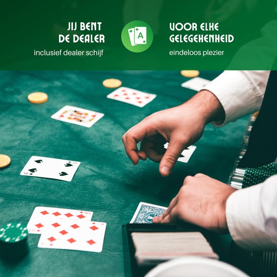 Thumbnail van een extra afbeelding van het spel No Peak Pokerset 500 pokerfiches – pokerset 500 chips – pokerkaarten – poker – poker set