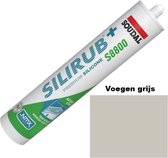 Soudal Silirub+ S8800 Natuursteen - siliconekit - Speciaal voor Natuursteen en Sanitair - Kleur : Voegengrijs 310 ml