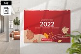 Dagkalender A5 liggend met ophang haak 2022 (Zorgkalender)