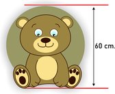 Knuffelbeer decoratie sticker ±60 cm. grote muursticker.