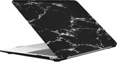 MacBook Air Hard Case - Hardcover Shock Proof Hardcase Hoes Macbook Air 2020/2021 A1932/A2179/A2337 Cover - Marble Black/White