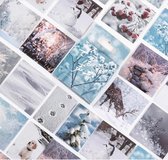 46 Schilderijstickers Winterlandschap - Thema Winter En Natuur - D087 - Stickerdoosje - Voor Scrapbook Of  Bullet Journal - Stickers Voor Volwassenen En Kinderen - Agenda Stickers