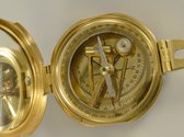 Kompas - Klassiek kompas in houten doos - Messing - 10 cm breed