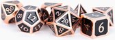 Dobbelsteen setje dice - MetalDice Copper & Black dobbelstenen voor o.a. Dungeons & Dragons