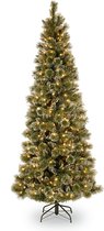 Kunstkerstboom | Bristle Slim Prelit | Met glinsters | 350 LED's | H183 cm | 31HBRIS60L | Met stevige stalen poot