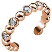 Yolora Elegance Dames Ring met Kalpa Camaka kristallen - 18K Roségoud verguld - Rosé kleurige Verstelbare Multimaat Ring – Vrouwen Ringen - Rose Gold Sieraad - Accessoires - Sieraden