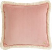 Moi Mili Velvet Kussen Met Franje 40x40cm Apricot