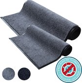 Virusreducerende Deurmatten Set 2 stuks Studio M - HYGIENE PRO - Droogloopmat binnen - 40x60 cm + 60X90 cm - Grijs - Voordeelpakket Deurmatten