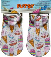 Futsy - Antislip Zwemsokken kind - Zwemsloffen - Waterschoenen - Ice Cream - maat 21/23