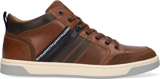 Gaastra Waller Mid Hoge sneakers - Leren Sneaker - Heren - Cognac - Maat 44  | bol.com