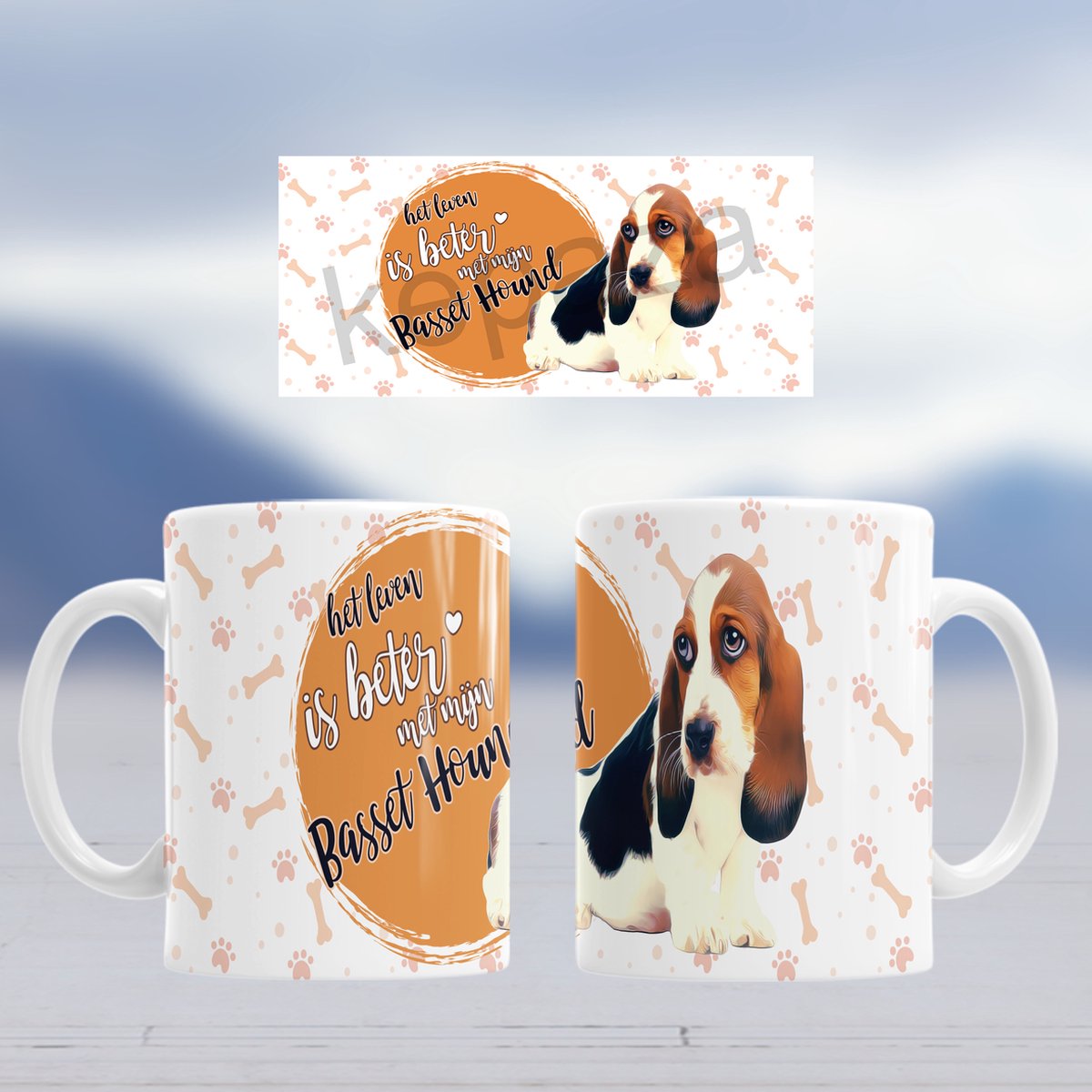 Mok het leven is beter met mijn Basset Hound