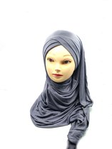 Mooie grijze hoofddoek, viscose hijab.