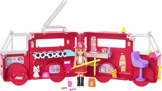 Barbie Chelsea Brandweerwagen - Barbiepop