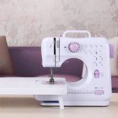 LuxuryLiving - Naaimachine met Lampje, 12 Patronen & Tafel - Mini met Pedaal - ook voor Beginners & Kinderen