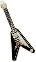 Jumbo speld Flying V Gitaar, zwart