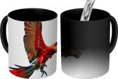 Magische Mok - Foto op Warmte Mokken - Koffiemok - Ara - Vogel - Portret - Magic Mok - Beker - 350 ML - Theemok