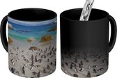 Magische Mok - Foto op Warmte Mok - Boulders Beach met een kolonie pinguïns - 350 ML