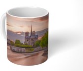 Mok - Zonsondergang achter de Notre Dame in Parijs - 350 ML - Beker