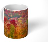 Mok - Bomen - Oranje - Rood - 350 ML - Beker