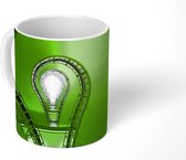 Mok - Gloeilamp in spiraalvormige trap - 350 ML - Beker