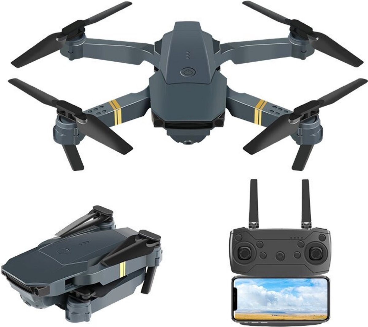 Vitafa Drone met camera - Voor volwassenen en kinderen - Drone voor beginners - Drone 4K - Navy