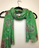 Dames sjaal Ilsa paisleymotief groen