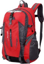 Nylon reisrugzak - waterdichte sporttas - rugzak voor klimmen, wandelen en buitensporten - Rood