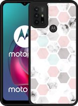 Motorola Moto G10 Hardcase hoesje Marmer Honeycomb - Designed by Cazy