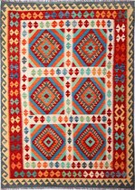 Afghaanse kelim - vloerkleed - 177 x 241 cm - handgeweven - 100% wol - handgesponnen wol