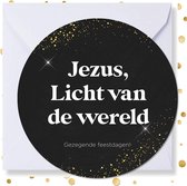 Kerstkaart rond 'Jezus Licht van de wereld' - 10 stuks - met enveloppen - kerstkaarten