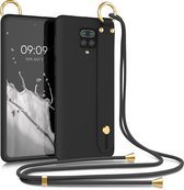 kwmobile Hoesje voor Xiaomi Redmi Note 9S / 9 Pro / 9 Pro Max - Telefoonhoesje met koord en handgreep - Hoes voor smartphone in zwart