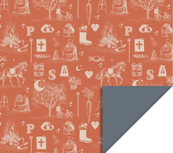 XL Inpakzakjes - Sinter / Sinterklaas - Cognac - Petrol / Groen - Traktatiezakjes - Uitdeelzakjes - Verjaardagzakjes - Feestzakjes - Inpakzakken | Papier | Traktatie - Kado - Leuk verpakt | Piet