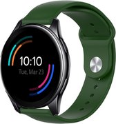 Siliconen Smartwatch bandje - Geschikt voor  OnePlus Watch sport band - donkergroen - Strap-it Horlogeband / Polsband / Armband