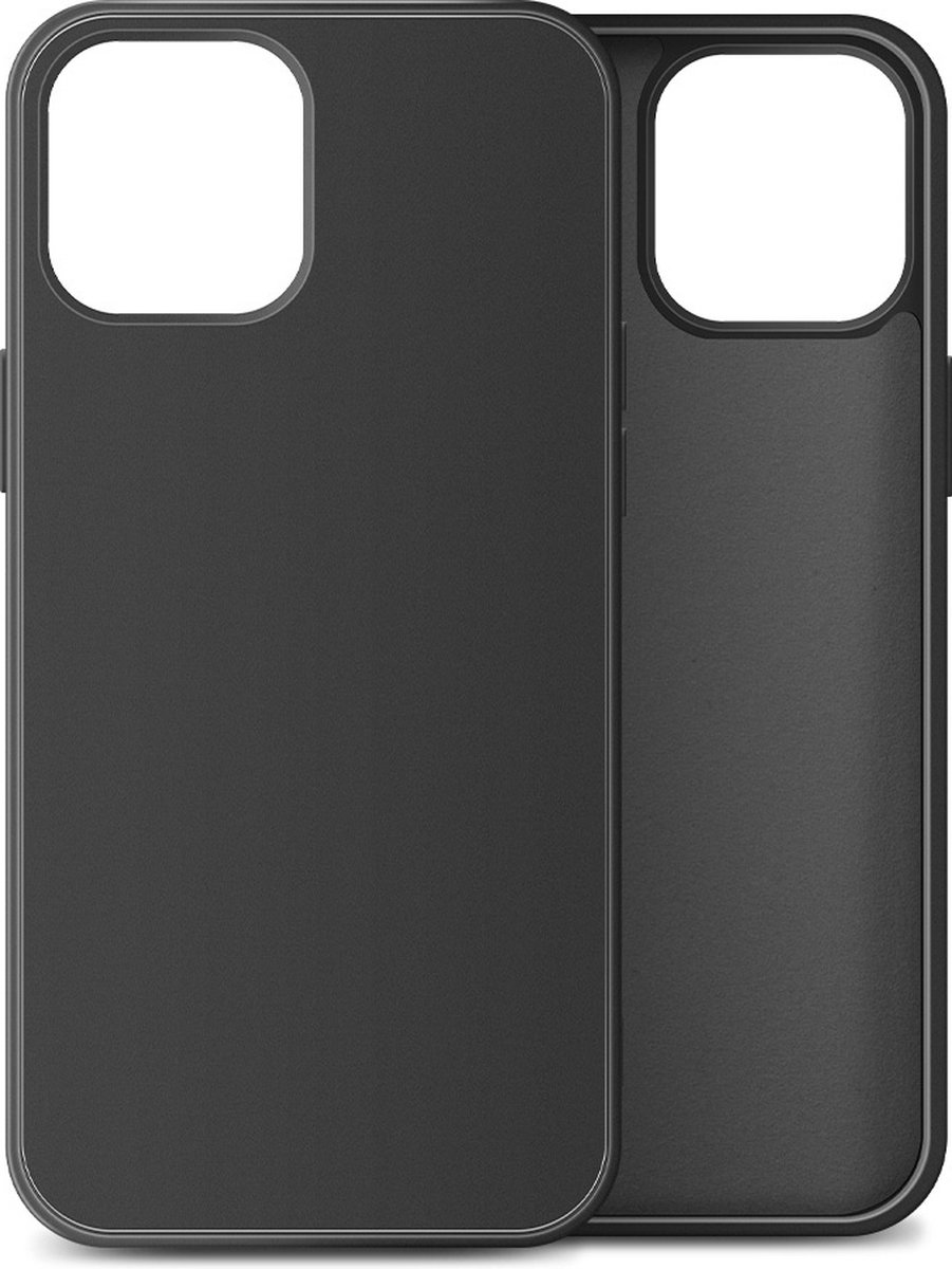 Mobiq - Liquid Silicone Case iPhone 12 Pro Max - zwart