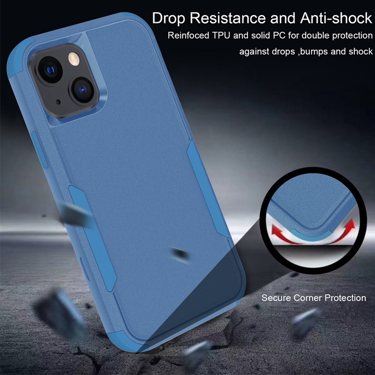 Pour iPhone 13 Pro Max 2.0mm Airbag Coque en TPU Antichoc avec