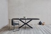 Eiken Zwart 2cm Voordeeltafel - Deens ovaal - Matrix ultra dun - Online kopen | Kas20 - eiken tafel
